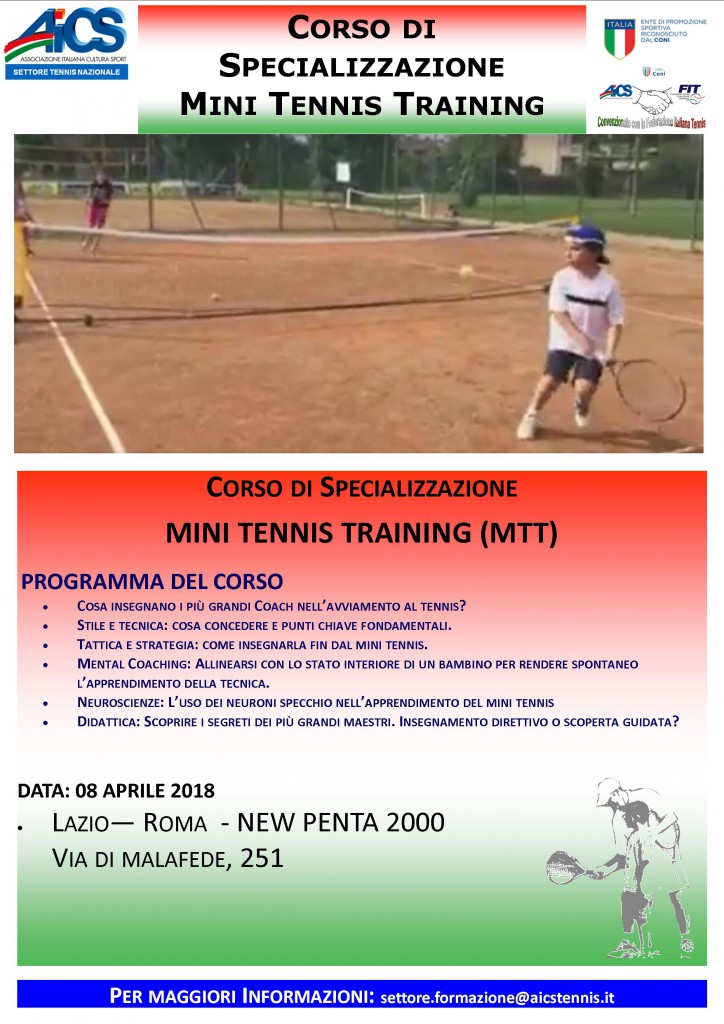 LOCANDINA MINI TENNIS TRAINING