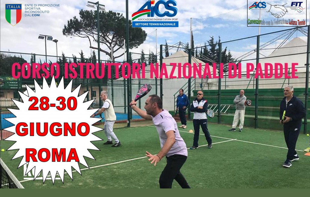 LOCANDINA CORSI ISTRUTTORE NAZIONALE PADDLE ROMA GIUGNO 2019 - 2