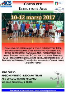 LOCANDINA CORSI ISTRUTTORE AICS